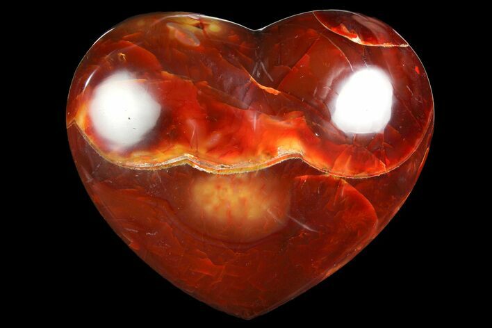 Colorful Carnelian Agate Heart #167371